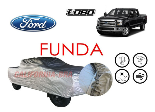 Funda Cubierta Lona Cubre Ford Lobo Doble Cabina 2015-16-17