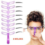 Ocho Moldes Reutilizables Para Moldear Cejas.