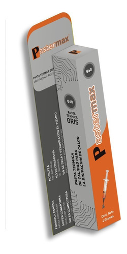 Grasa Disipadora Pasta Termica Pastermax G60 Gris 4gr X 5u