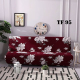 Funda Para Futon Tela Lisa Spandex Elasticado Con Diseños