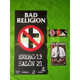 Bad Religion Set Poster + Flyer + Sticker Oficial Salon 21 