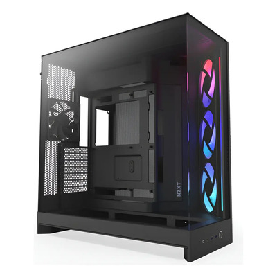 Gabinete Nzxt H9 Flow Rgb Midi-tower Atx 4 Ventiladores Negro | Meses sin interés