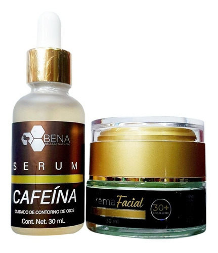 Serum Facial Cafeina Y Crema Hidratante Facial Men Kit Bena