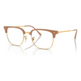 Lentes Ray Ban Rx7216 8342 Beige On Arista New Clubmaster  