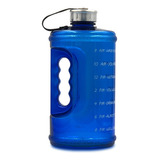 Botella De Agua De Motivación Azul 2,2 L Con Marcador De Tie