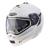 Casco Rebatible Caberg Duke Doble Visor Blanco Mg Bikes