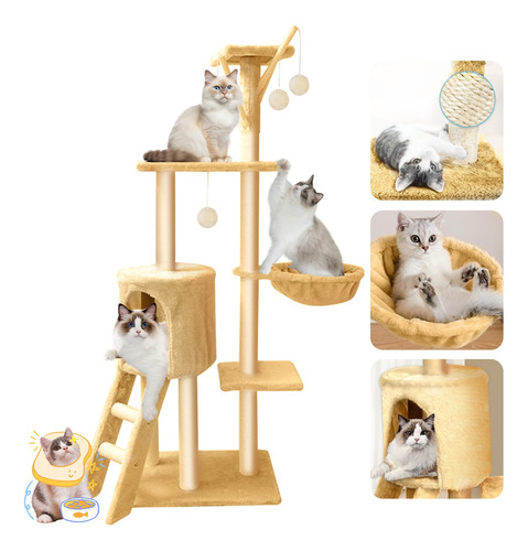 Rascadores Arbol Tapete Juguetes Gatos Torre Casa  Muebles