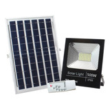 Foco Reflector Panel Solar 500w+control Remoto Para Exterior