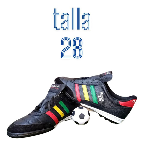 Tenis Suela Turf Mod. Copa Regue En Piel Negro Talla 28