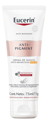 Crema De Manos Eucerin Antipigment Fps30 X 75ml