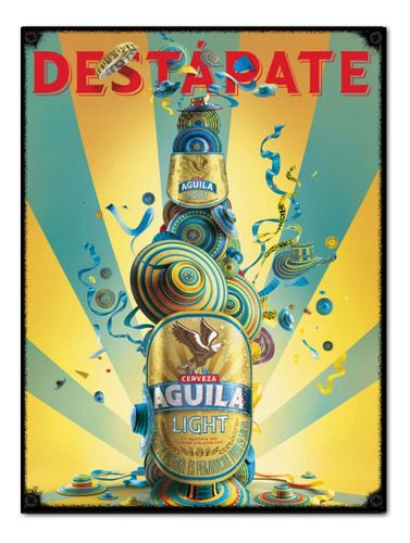 #782 - Cuadro Decorativo Vintage - Águila Cerveza No Chapa