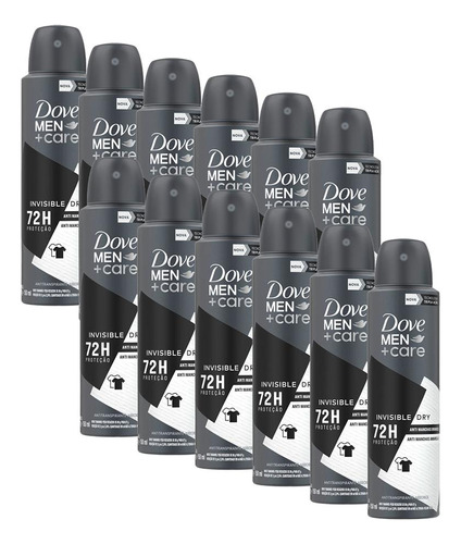 Kit 12 Desodorante Dove Mencare Aerossol Invisible Dry 150ml