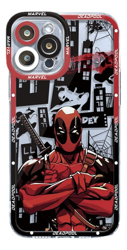 Funda Marvel Deadpool Para iPhone 15 Plus 14, 13, 11, 12