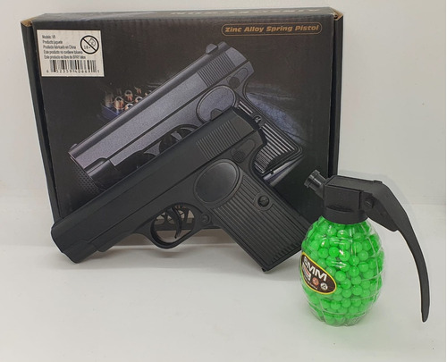 Pistola A Balines Airsoft V8 Metal +500 Balines