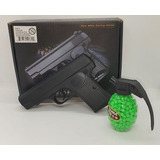 Pistola A Balines Airsoft V8 Metal +500 Balines