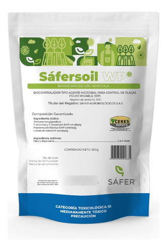 Safersoil Control Biológico Hongos Y Nemátodos X Libra