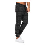 Square Plaid Printed Casual Pants Fitness Leggings