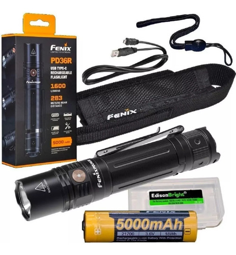 Linterna Tactica Led Fenix Pd36r 1600 Lumens Recargable 