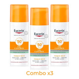 Combo X3 Eucerin Protector Fps 50+ Oil Control Toque Seco 