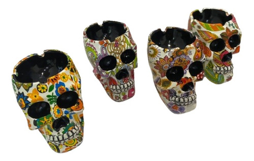 Calavera Mexicana Figura Decoracion X 4 Unidades Pack Deco