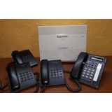 Conmutador Panasonic Kx-tes824 + Kx-t7730 3 Teléfons Negros 