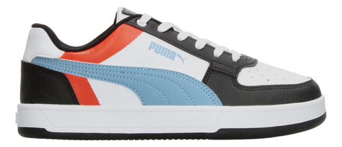 Tenis Puma Caven 2.0 Block Niño Blanco Negro Casual Deportivo Agujetas Cómodo Hombre Jr. T22-25