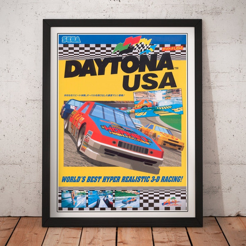 Cuadro Gamer - Daytona Usa - Retro Vintage