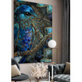 Cuadros Modernos Decorativos 0,90 X 0,60 Pájaro Azul 