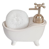Porta Sabonete Liquido Retro Banheiro Lavabo Vintage Esponja