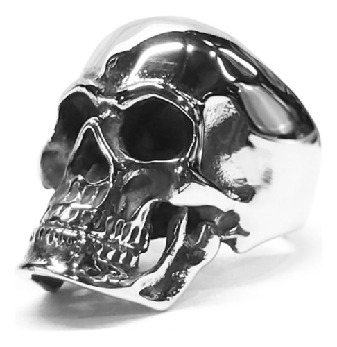 Anillo Calavera Pulida Brillo Acero Quirurgico 316l