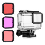 Yallsame Estuche Impermeable Con Filtro De Buceo Para Gopro 