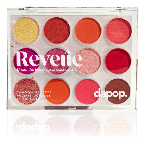 Paleta Dapop De 12 Sombras Profesional Tonos Rojos