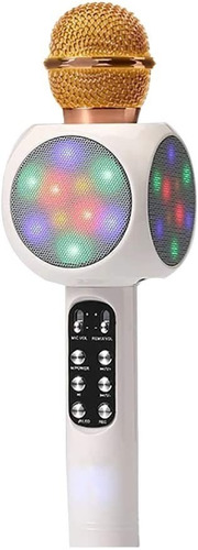 Micrófono Inalámbrico Karaoke Bluetooth Bocina Luces Colores