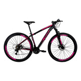 Mountain Bike Ksw Xlt Mtb Aro 29 17  24v Freios De Disco Mecânico Câmbios Dianteiro Importado Y Traseiro Importado Cor Preto/rosa