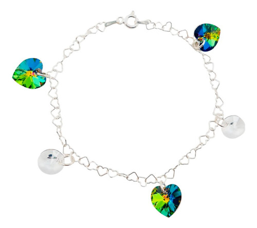 Pulsera Plata 925 Con Cristales De Swarovksi® Vitral Medium