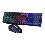 Kit Teclado Y Mouse Gamer Retroiluminado Luces Led Gtx300