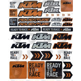 Stickers Calcomanías Ktm Ready Plantilla Reflejante Moto 