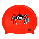 Gorra Natación Infantil Modelo Little Spiderman - Escualo Color Rojo Diseño De La Tela Estampada Talla Unitalla