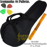 Capa Bag Banjo Bandolim Extra Luxo Lp Bags Preta Brinde