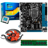 Kit Placa Mãe H61 + Intel Core I5 + Ram 8gb Ddr3 + Cooler