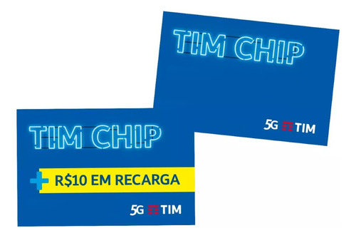 Tim Mix 5: 1 Chip Tim+4 Chip Top Tim (com R$10 Em Recarga)