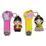 Set 2 Pcs Corta Uñas Figura Tradicional Coreana Souvenir A1