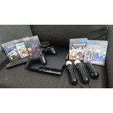 Playstation 3 Original 2 Joy + 2 Move + Cam + Juegos Gratis