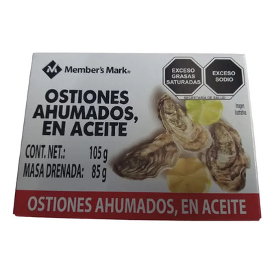 Ostiones Ahumados En Aceite Member S Mark 105 Gramos