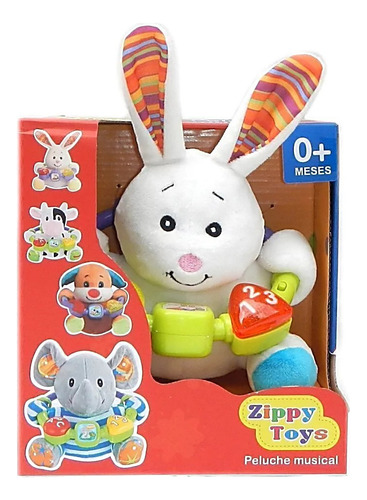 Conejo Interactivo Musical Zippy Toys Bebés. Incluye Pilas.