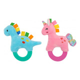 Sonajero De Peluche Con Mordillo Unicornio Dinosaurio Cute