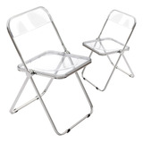 Canglong Silla Moderna De Acrilico Apilable, Plegable De Pla