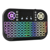 Mini Teclado Controle Sem Fio Led Para Tv Box Smart Tv Pc