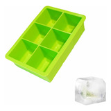 Cubetera De Silicona Xl Ionify Para 6 Cubos De Hielo Color Verde