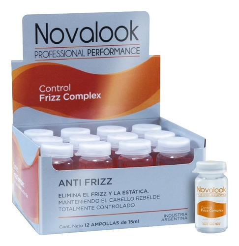 Ampollas Anti Frizz Caja X 12u 15ml Novalook